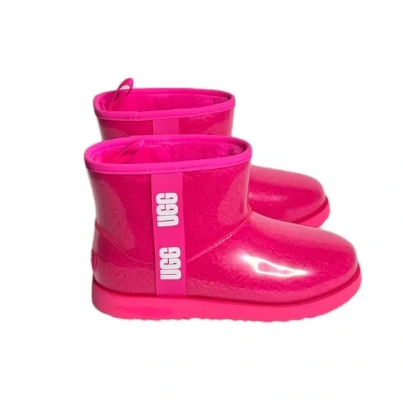 UGG Big Girl Size 6 Women’s Size 8 Classic Clear Mini Waterproof Ankle Boots - Picture 5 of 11